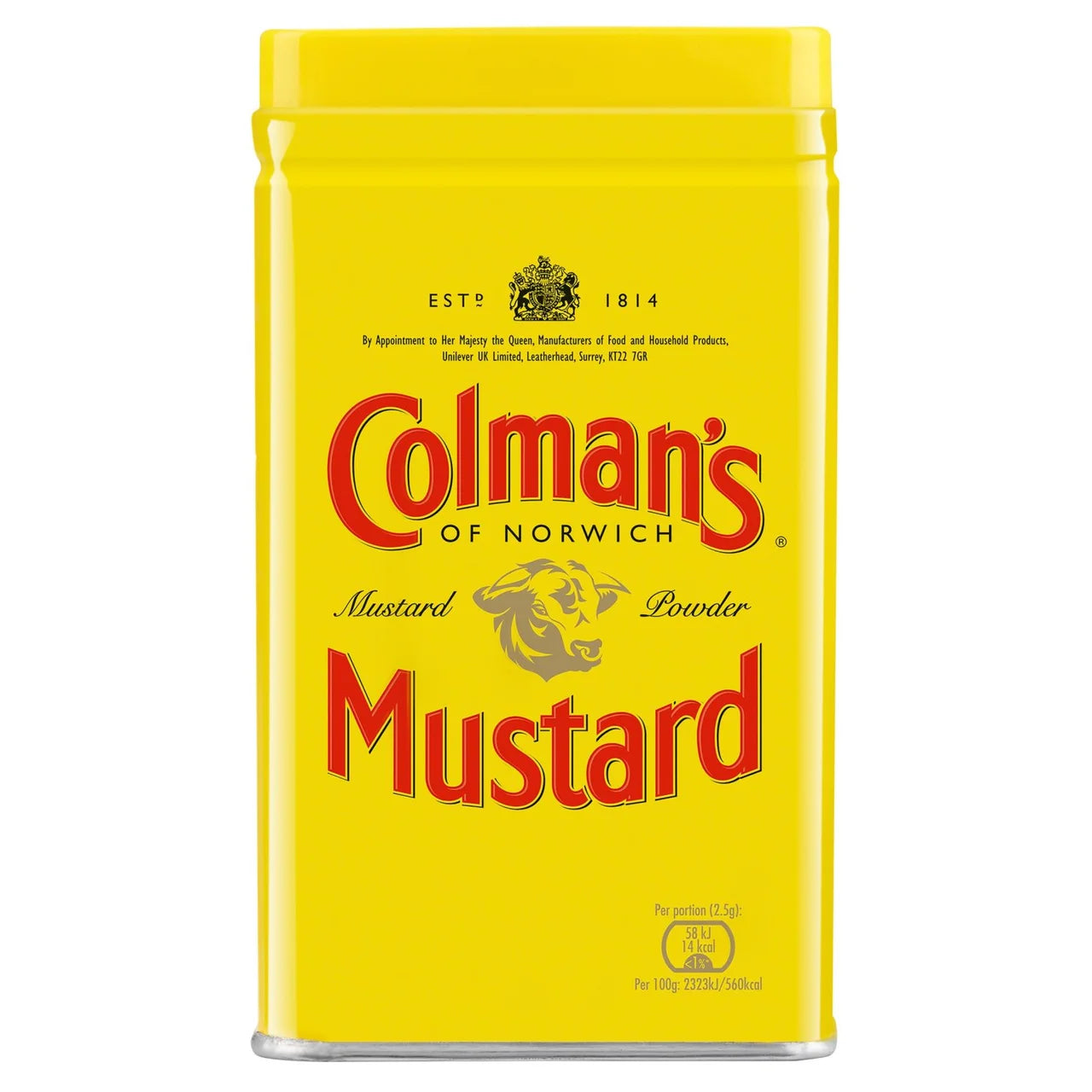 Colman's Original English Mustard Powder front of pack — UK-sourced, shipped Worldwide