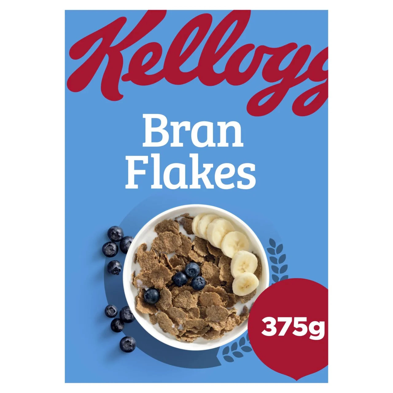 Kellogg’s Bran Flakes Breakfast Cereal 375g front of pack — UK-sourced, shipped Worldwide