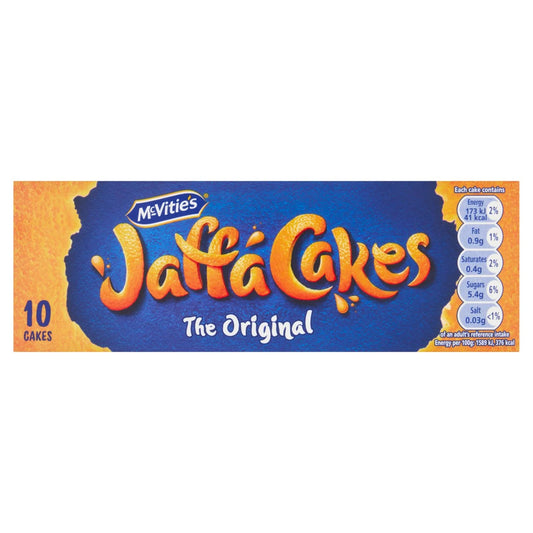 Frebps 麦维他 Jaffa 橙味蛋糕 10枚装 | McVitie’s Jaffa Cakes 10 Pack front of pack — UK-sourced, courier delivery to China