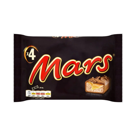 Frebps 玛氏巧克力棒 4条装 | Mars Chocolate Bar 4 Pack front of pack — UK-sourced, courier delivery to China
