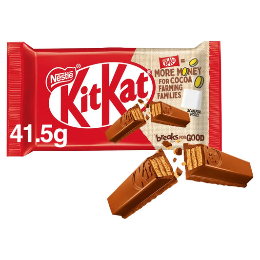 Frebps 奇巧威化巧克力 4指 41.5g | KitKat 4 Finger 41.5g front of pack — UK-sourced, courier delivery to China